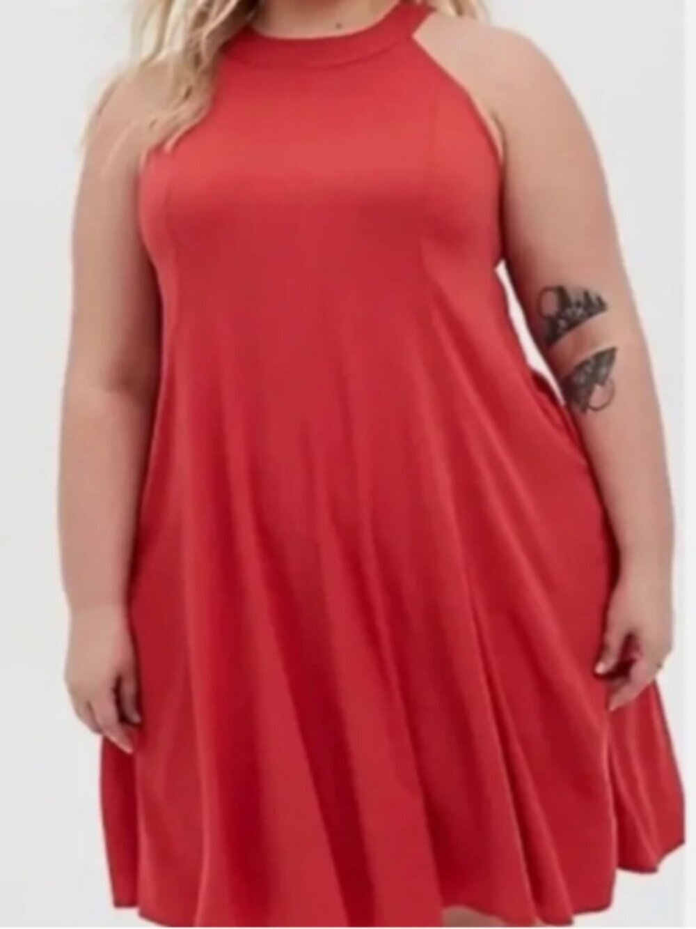 Torrid Dress Ribbed Trapeze Swing Dress Size